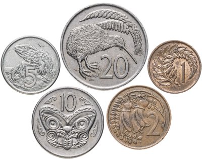 купить Новая Зеландия набор монет 1967-1983 (5 монет)