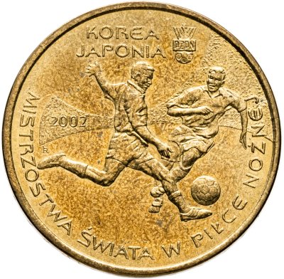 купить Польша 2 злотых (zlote) 2002 "Чемпионат мира по футболу 2002, Корея/Япония"
