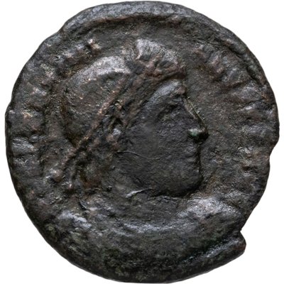 купить Римская империя, Валентиниан I, 364-375 годы, нуммий. (Император справа тащит пленника и удерживает лабарум)