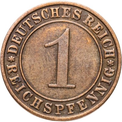 купить Германия 1 рейхспфенниг (reichspfennig) 1936 J знак монетного двора "J" — Гамбург