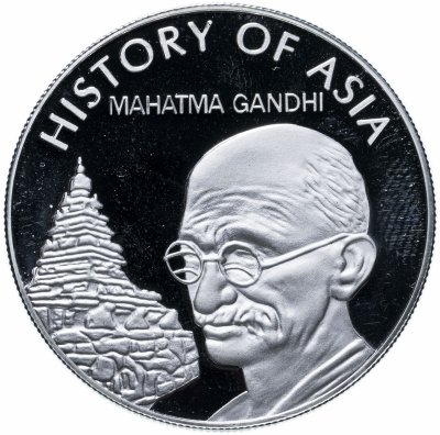 купить Острова Кука 1 доллар 2004 История Азии - Махатма Ганди