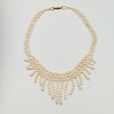 купить Колье винтажное перламутровго цвета, натуральный жемчуг, сплав металлов, СССР, 1980-1990 гг.