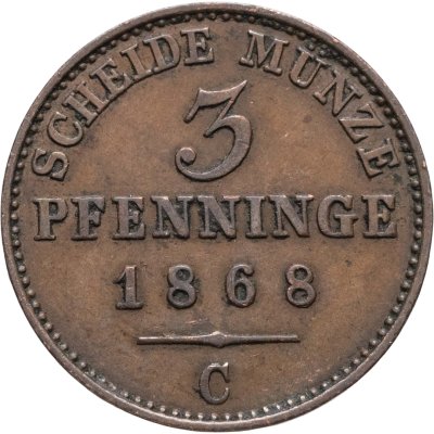 купить Германия, Пруссия 3 пфеннига 1868