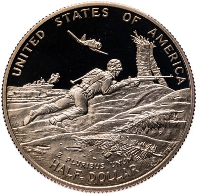 купить США 50 центов (1/2 доллара, half dollar) 1995 P "50 лет победы во Второй Мировой войне"
