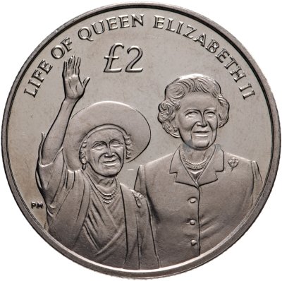 купить Британская территория Индийского океана 2 фунта (pounds) 2012 "Жизнь Елизаветы II - Елизавета и Королева-мать"
