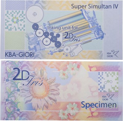 купить Тестовая банкнота Германия KBA-Giori "2D Iris Подсолнух"