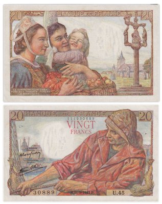 купить Франция 20 франков 1943