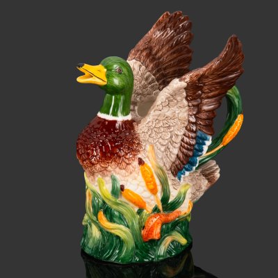 купить Кувшин для прохладительных напитков в форме утки, маркировка EDW, фаянс, роспись, глазурь, Европа, 1980-2000 гг.