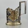 Купить Подстаканник с растительным декором и прорезным бортом, металл, чернь, золочение, Кубачинский художественный комбинат, СССР, 1960-1970 гг.