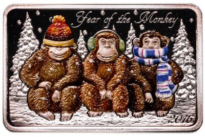 купить Конго 1000 франков 2016 «Китайский гороскоп - год обезьяны»