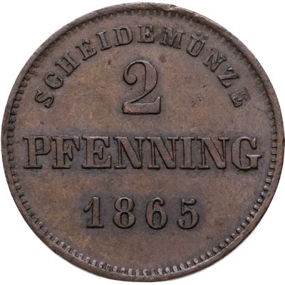 купить Бавария 2 пфеннинга 1865