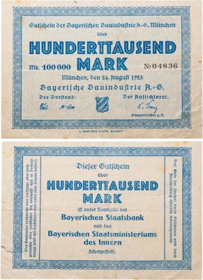 купить Германия 100000 марок 1923