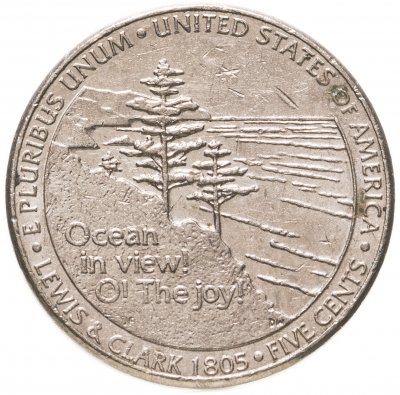 купить США 5 центов 2005 "200 лет экспедиции Льюиса и Кларка - Выход к океану"