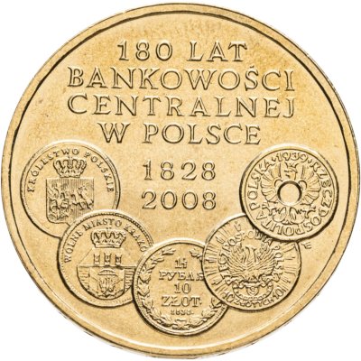 купить Польша 2 злотых 2009 "180 лет банковской системе"