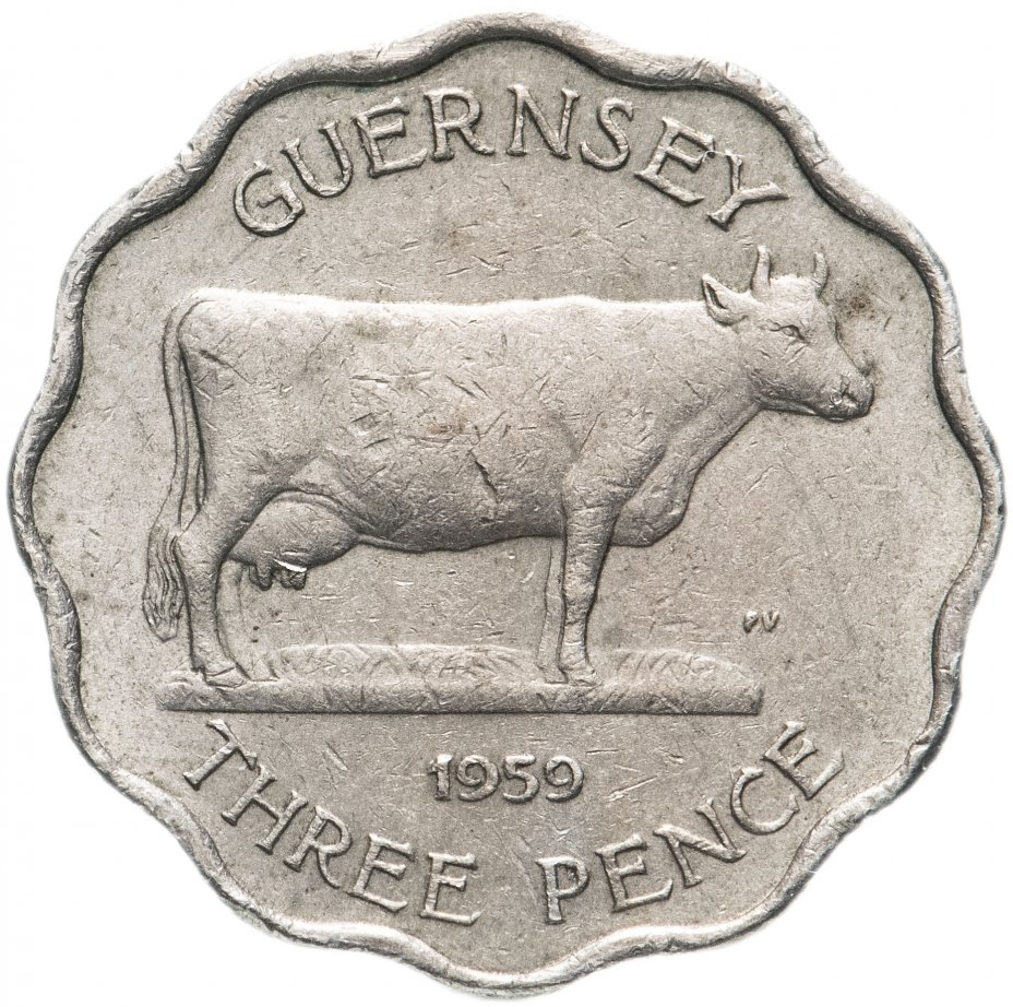 купить Остров Гернси 3 пенса (pence) 1959