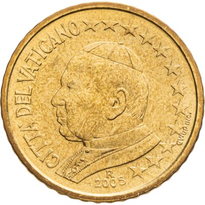 купить Ватикан 50 центов (cents) 2005 "Портрет Папы Иоана Павла II"