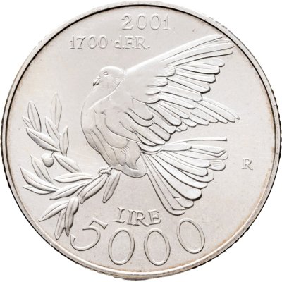 купить Сан-Марино 5000 лир (lire) 2001 "1700 лет независимости"