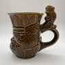 Купить Кружка пивная с фигурной ручкой "Царь Дадон", керамика, цветные поливы, Московский завод «Изолятор», СССР, 1970-1980 гг.