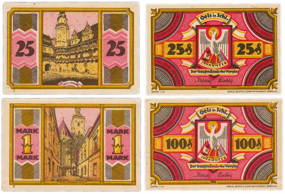 купить Германия (Силезия: Олесница) набор из 2-х нотгельдов 1921