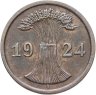 Купить Германия (Веймарская республика) 2 рейхспфеннига (reichspfennig) 1924