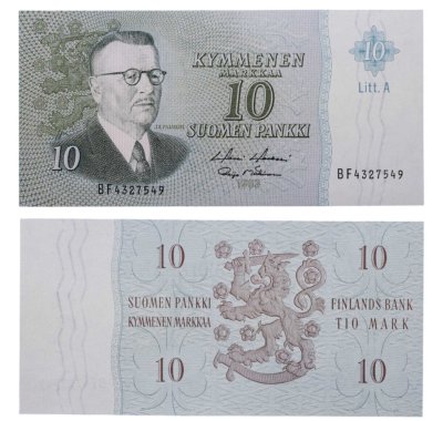 купить Финляндия 10 марок 1963