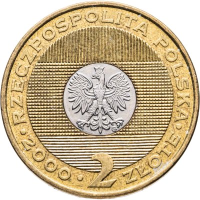купить Польша 2 злотых 2000 "Наступление нового тысячелетия Миллениум"