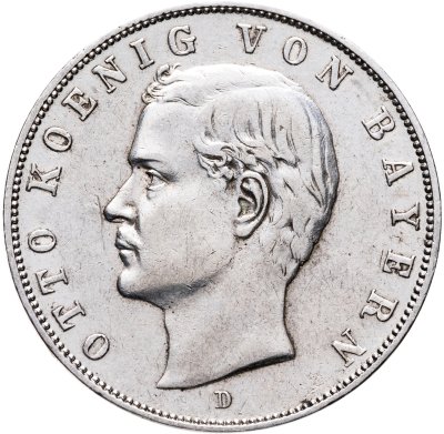 купить Германская империя (Бавария) 3 марки (mark) 1910 D