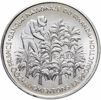 купить Руанда 200 франков (francs) 1972 "10 лет Независимости"