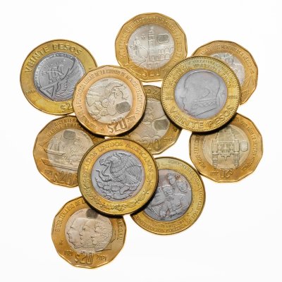 купить Мексика набор монет 20 песо (pesos) 2015-2022 (11 штук)