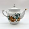Купить Заварочный чайник с цветочным декором, фарфор, деколь, золочение, Городницкий фарфоровый завод, Россия, 1970-2000 гг.