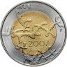 Купить Финляндия 5 евро 2007 "90 лет независимости"
