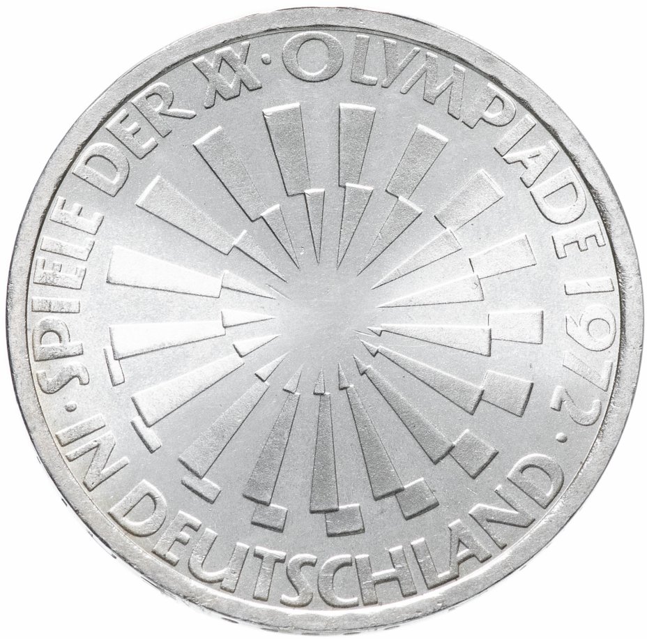 купить Германия набор монет 10 марок 1972 "XX летние Олимпийские Игры, Мюнхен 1972 - Эмблема "In Deutschland"" (Двор:D, F, G, J)