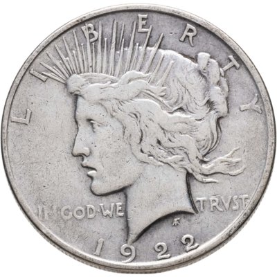 купить США 1 доллар (dollar) 1922 D Peace Dollar (мирный доллар) знак монетного двора "D" - Денвер