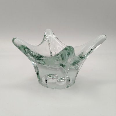 купить Конфетница (ваза для мелочи) оригинальной четырёхконечной формы, стекло, Ливанский стекольный завод, СССР, 1960-1980 гг.