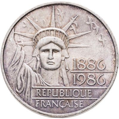 купить Франция 100 франков (francs) 1986 100 лет Статуи Свободы