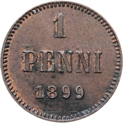 купить 1 пенни 1899, монета для Финляндии