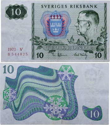 купить Швеция 10 крон 1971
