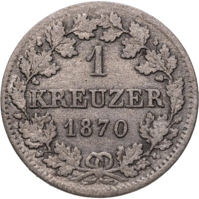купить Бавария (Германия) 1 крейцер 1870