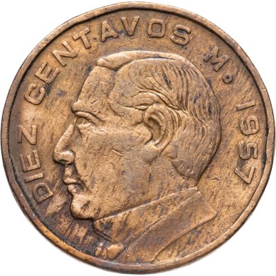 купить Мексика 10 сентаво (centavos) 1957