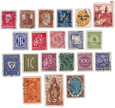 купить Германия набор из 20 марок "Третий Рейх и Веймарская республика"