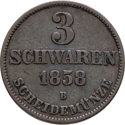 купить Ольденбург 3 шварена (schwaren) 1858