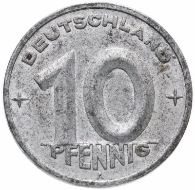купить ГДР 10 пфеннигов (pfennig) 1948-1950, случайная дата