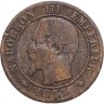 Купить Франция 1 сантим (centime) 1853 знак монетного двора: "ВВ" - Страсбург