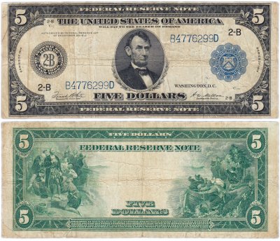 купить США 5 долларов 1914 Series 1914 (Pick 359) New York, White-Mellon