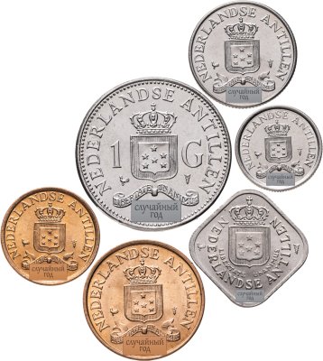 купить Нидерландские Антильские острова набор из 6 монет 1989-2013, случайный год