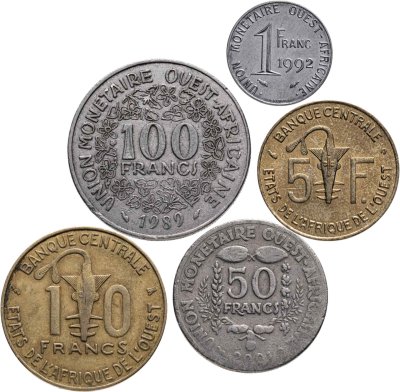 купить Западная Африка набор монет 1989-2002 (5 штук)