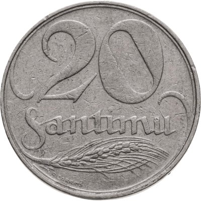 купить Латвия 20 сантимов (santimu) 1922