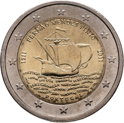 купить Португалия 2 euro (евро) 2011 "500 лет со дня рождения Фернана Мендеша Пинту"