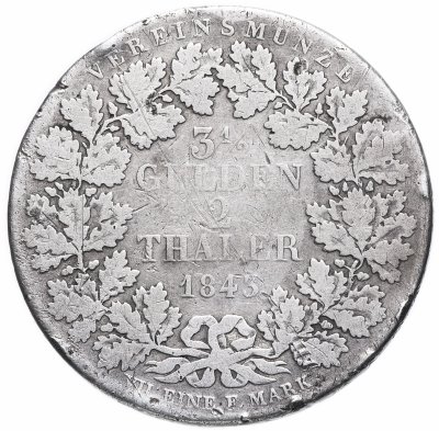 купить Германия (Свободный город Франкфурт) 2 талера/3½ гульдена 1843