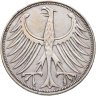 Купить Германия 5 марок (deutsche mark) 1951 D  знак монетного двора: "D" - Мюнхен